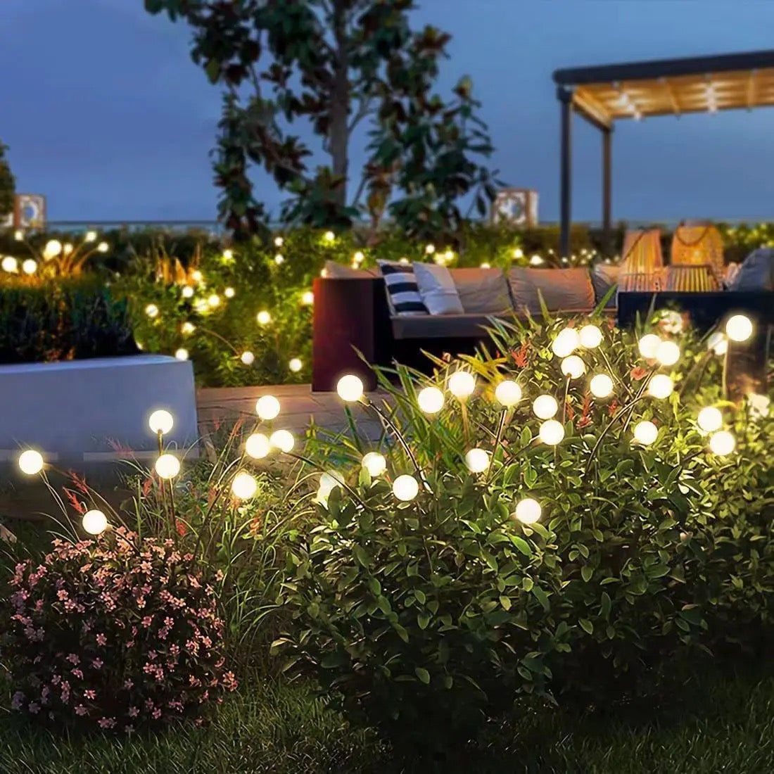 Solar Garden Firefly Ball Lights (Pack of 2, 8 Balls)