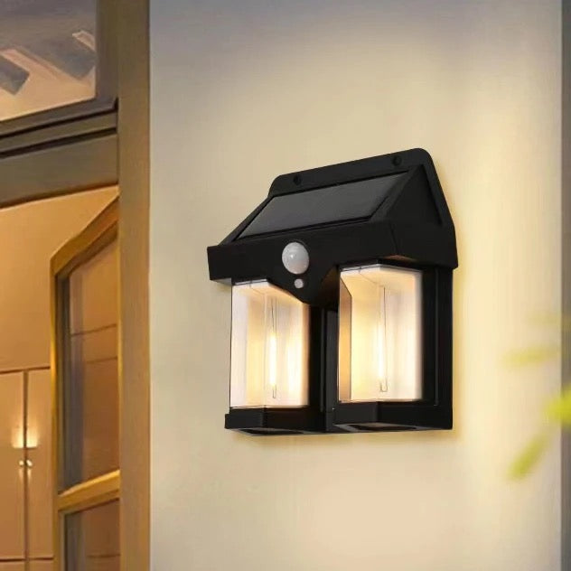 Solar Outdoor Wall Bulb Light Automatic Motion Sensor