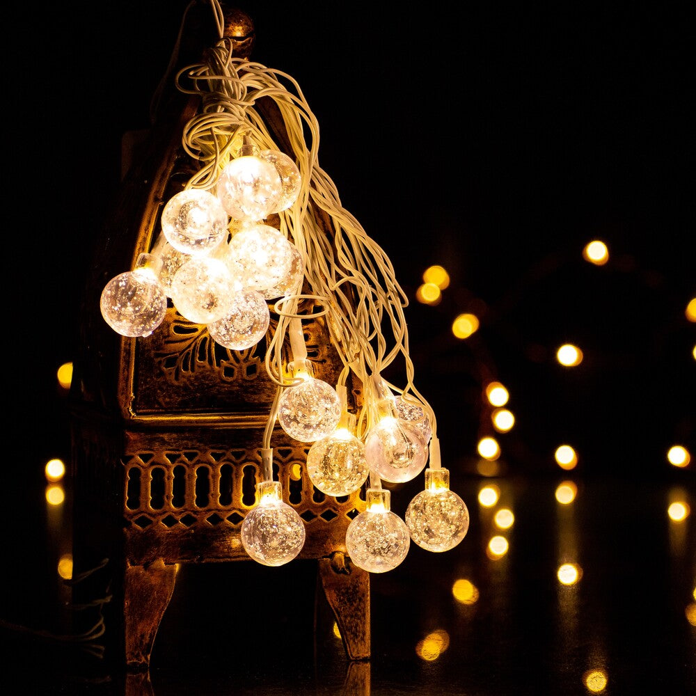 Glimmer Lightings home decoration bubble ball fairy string lights for Diwali Christmas Party and weddings