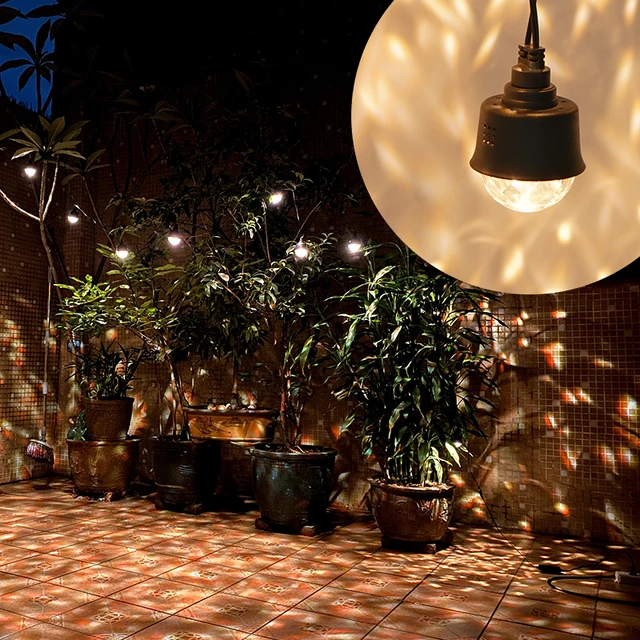 Solar Disco Party Outdoor String Lights Warm-Green(10 Lamps)