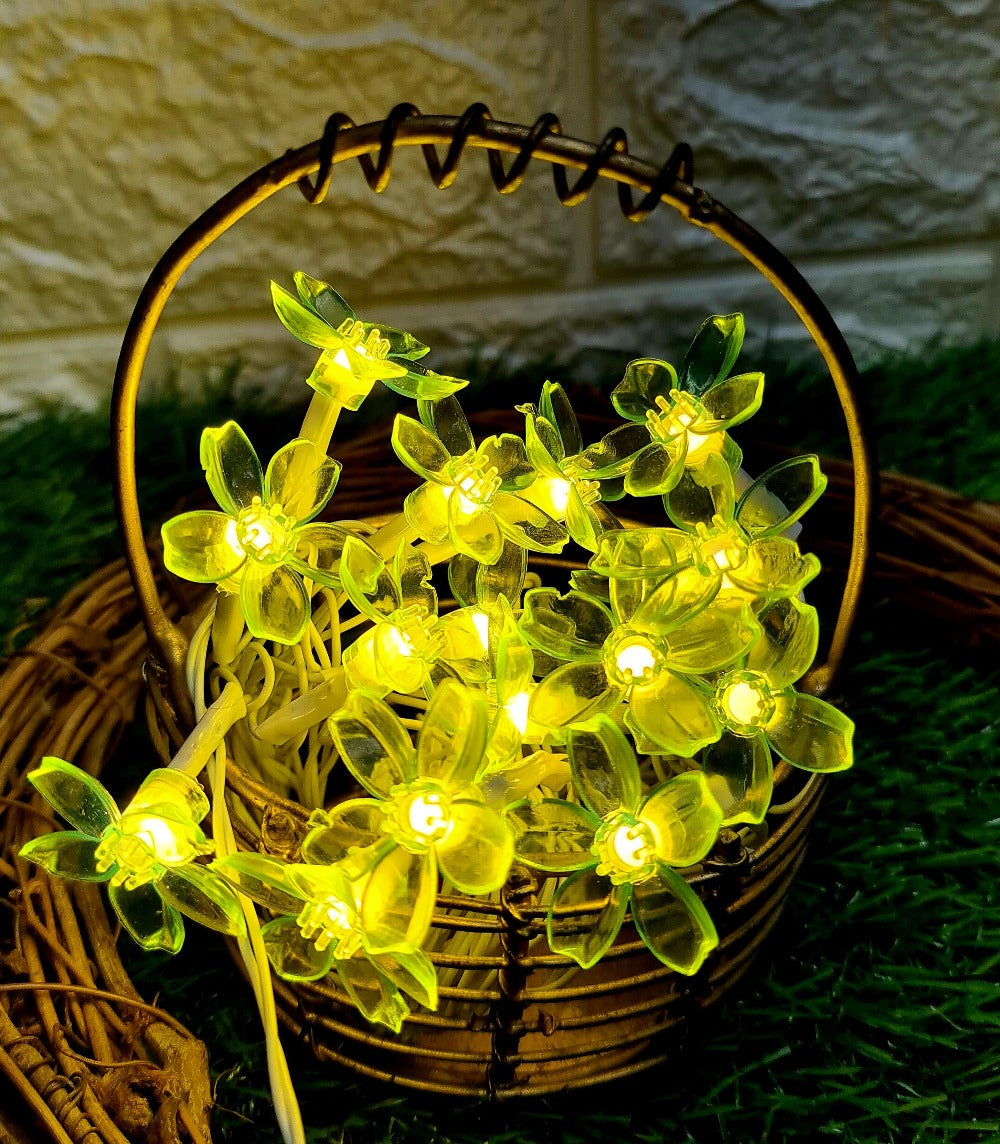 Glimmer Lightings home decoration bedroom Flower LED ladi string lights for Diwali Christmas Party balcony and weddings