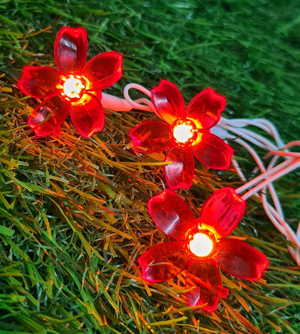 Glimmer Lightings home decoration bedroom Flower LED ladi string lights for Diwali Christmas Party balcony and weddings
