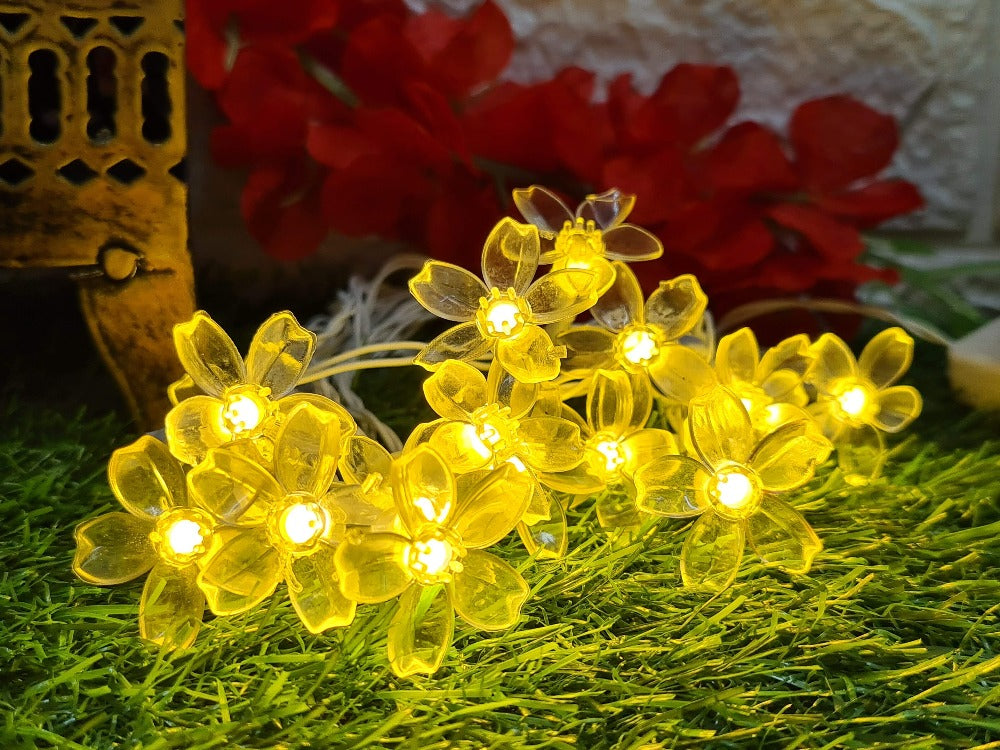 Glimmer Lightings home decoration bedroom Flower LED ladi string lights for Diwali Christmas Party balcony and weddings