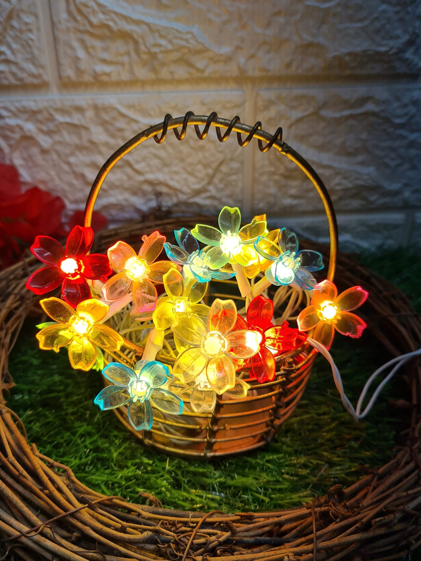 Mini Silicon Flower String Light - 4 Meter