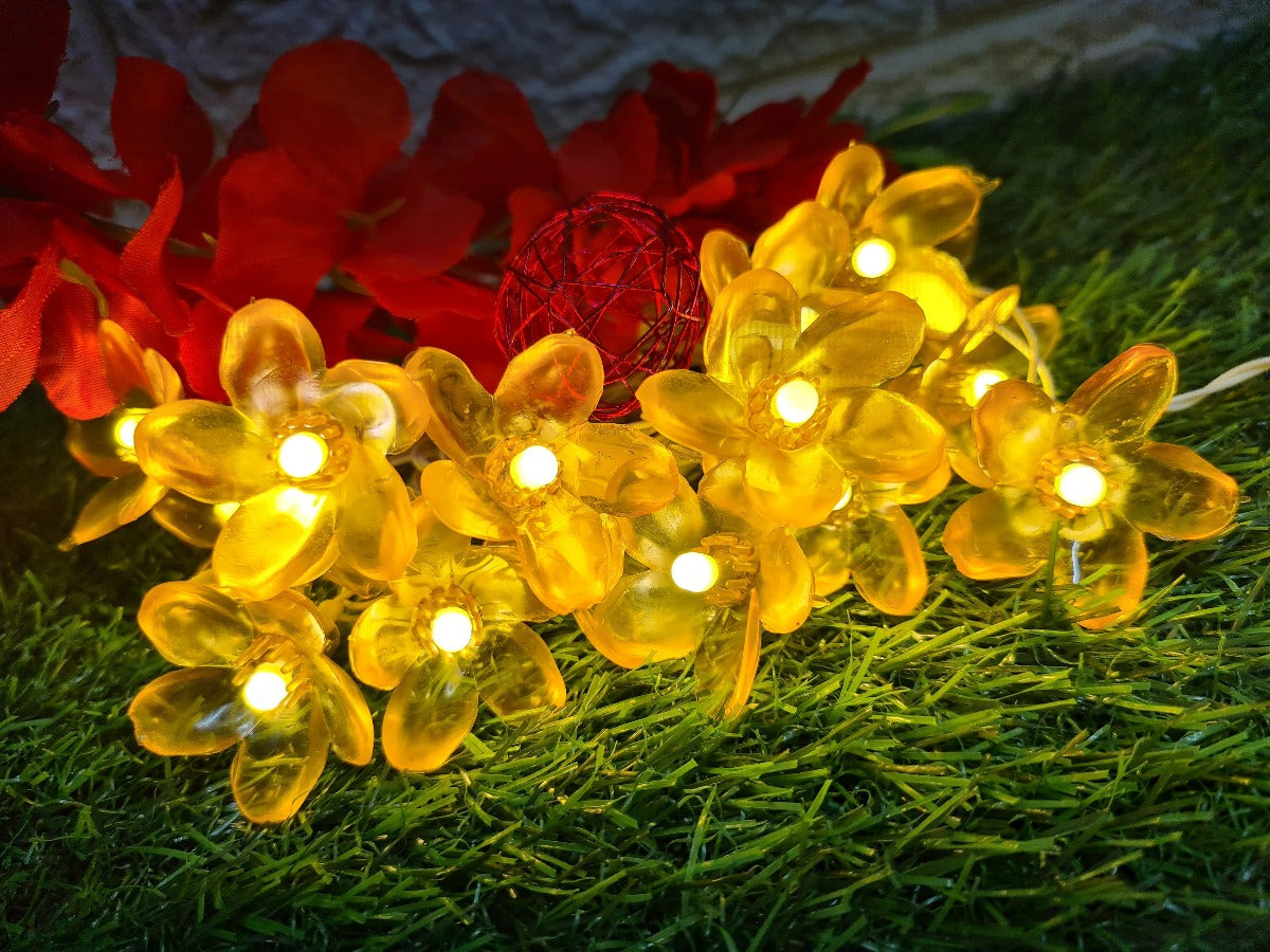 Glimmer Lightings home decoration bedroom Flower LED ladi string lights for Diwali Christmas Party balcony and weddings