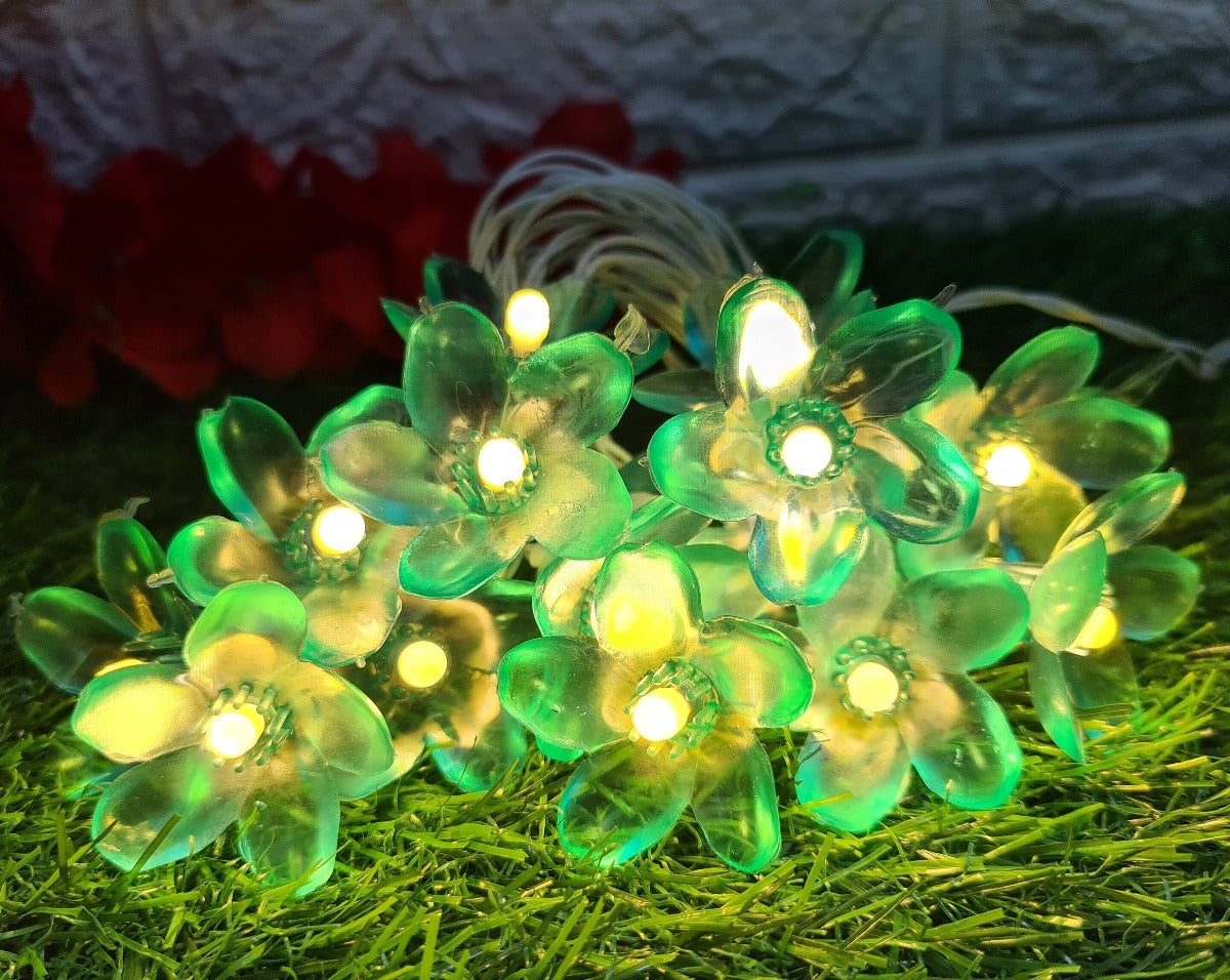 Glimmer Lightings home decoration bedroom Flower LED ladi string lights for Diwali Christmas Party balcony and weddings