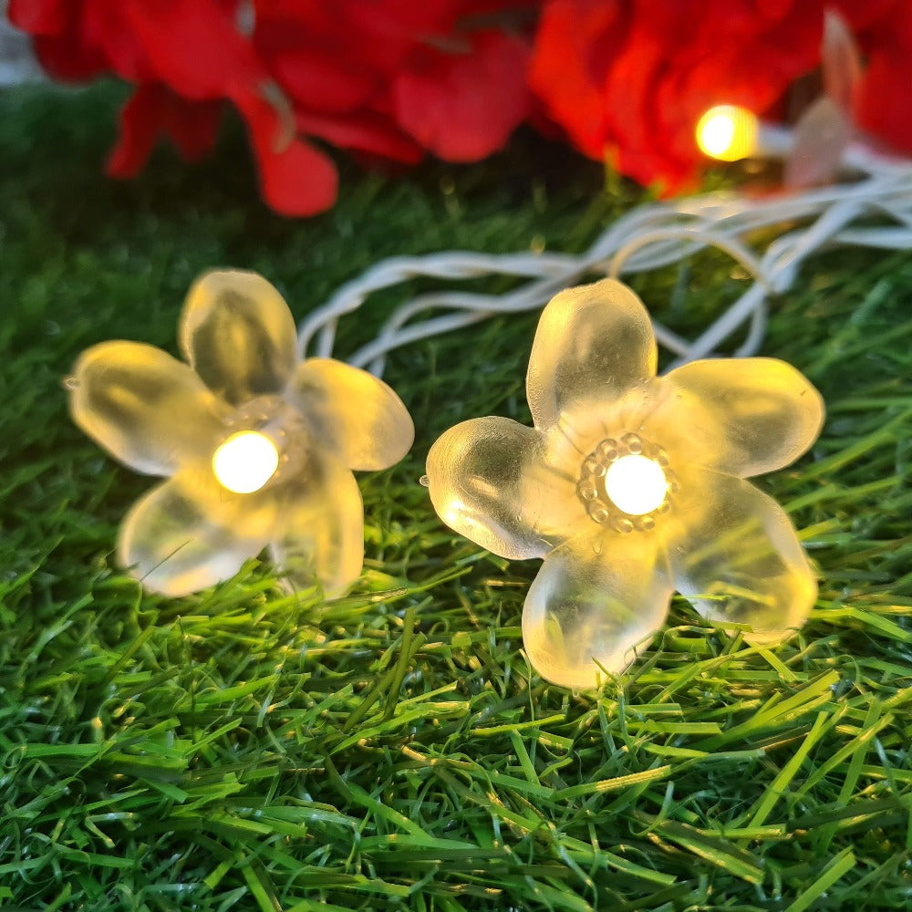 Glimmer Lightings home decoration bedroom Flower LED ladi string lights for Diwali Christmas Party balcony and weddings