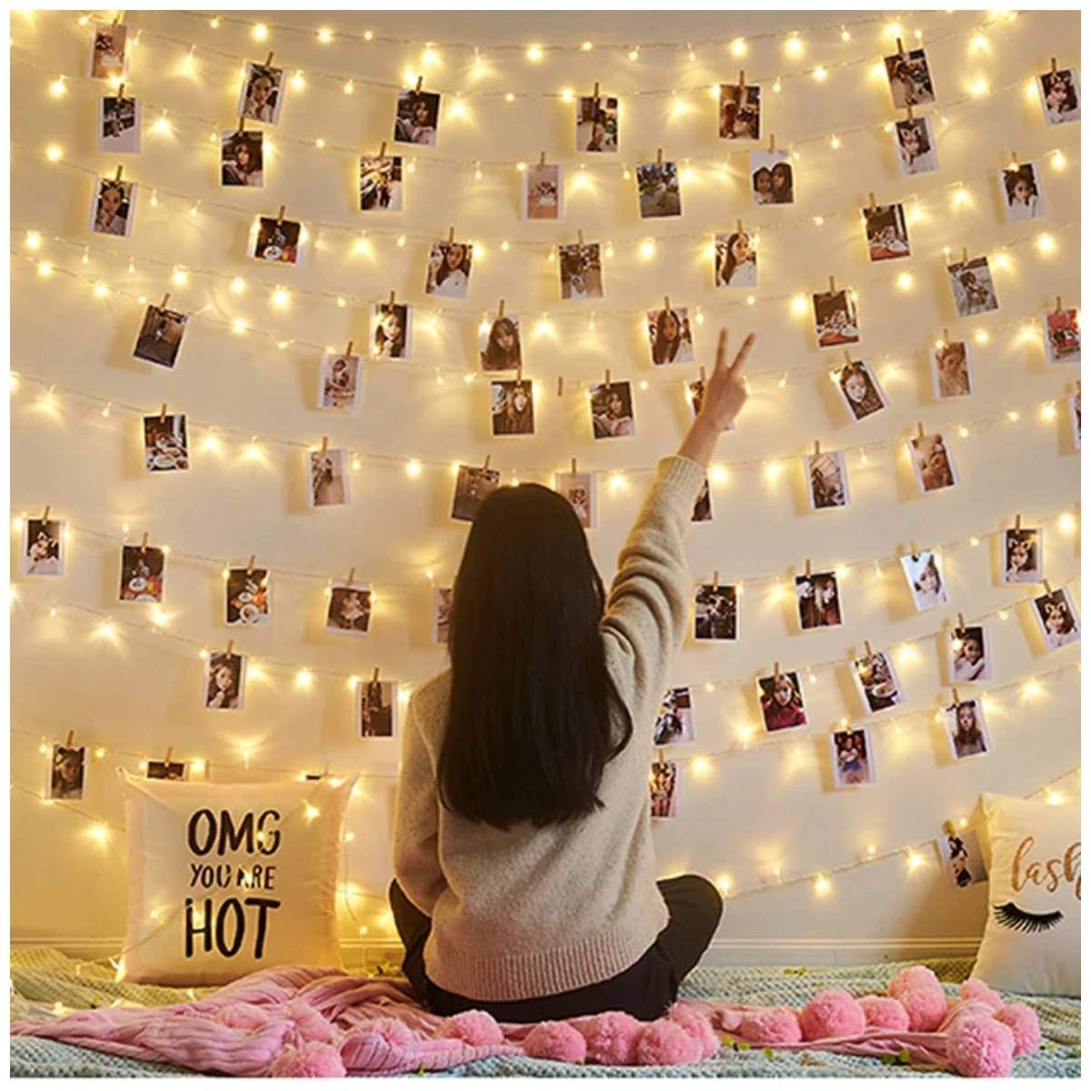 Transparent Clip String Light Battery Powered (Warm White, 2 Meters)