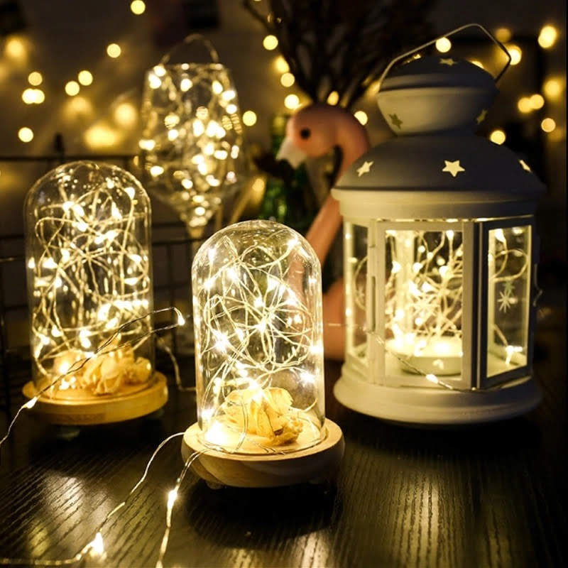 Glimmer Lightings home decoration mini LED cork fairy string lights for Diwali Christmas Party balcony and weddings