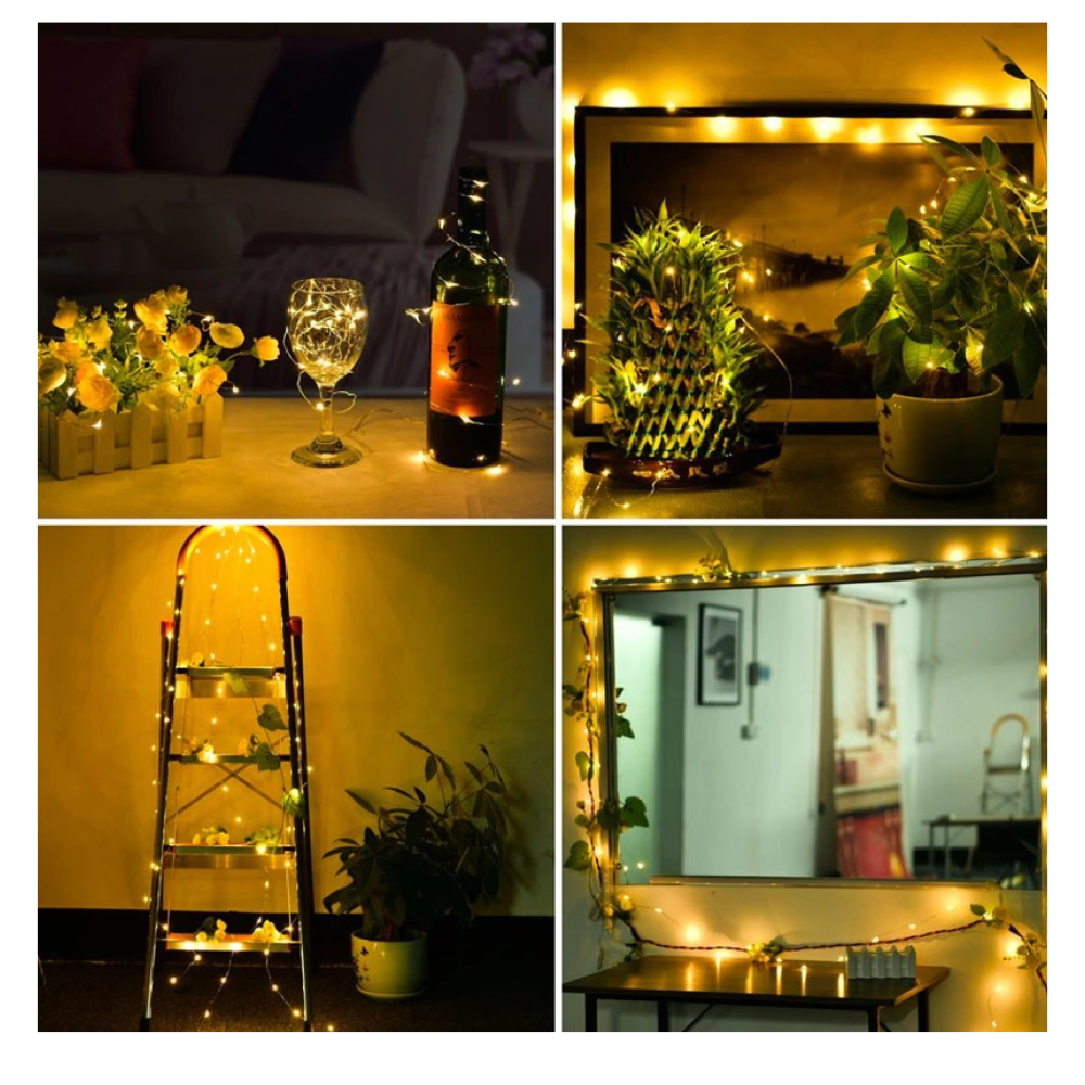 Glimmer Lightings home decoration mini LED cork fairy string lights for Diwali Christmas Party balcony and weddings