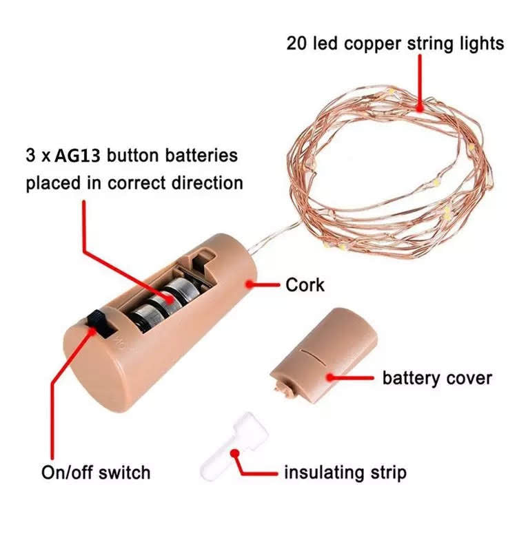 Glimmer Lightings home decoration bottle cork fairy string lights for Diwali Christmas Party and weddings