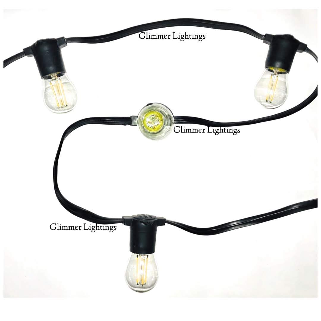 Outdoor Big Bulb String Light With Bulbs (Warm White)