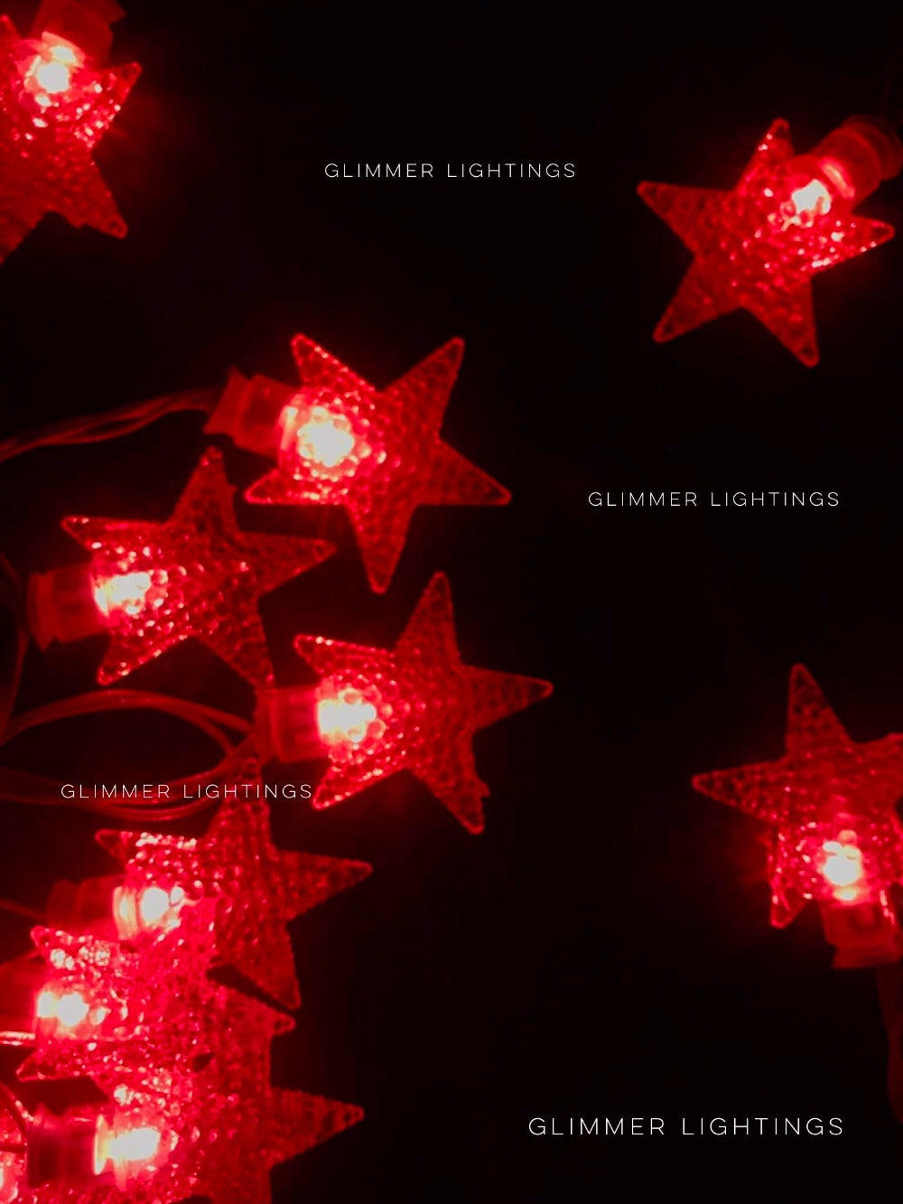 Glimmer Lightings home decoration crystal star fairy string lights for Diwali Christmas Party and weddings