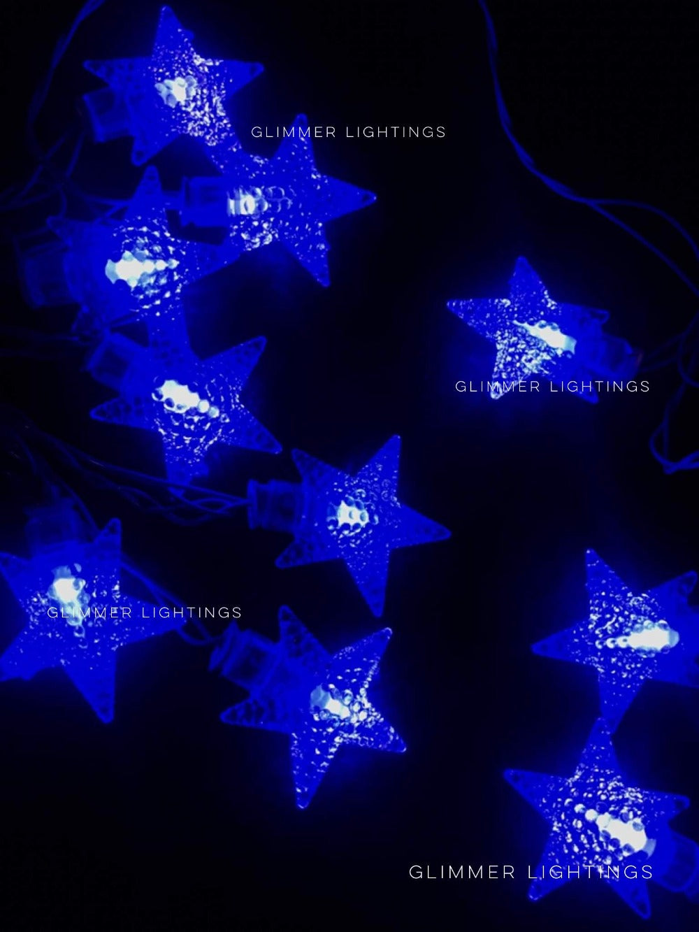 Glimmer Lightings home decoration crystal star fairy string lights for Diwali Christmas Party and weddings