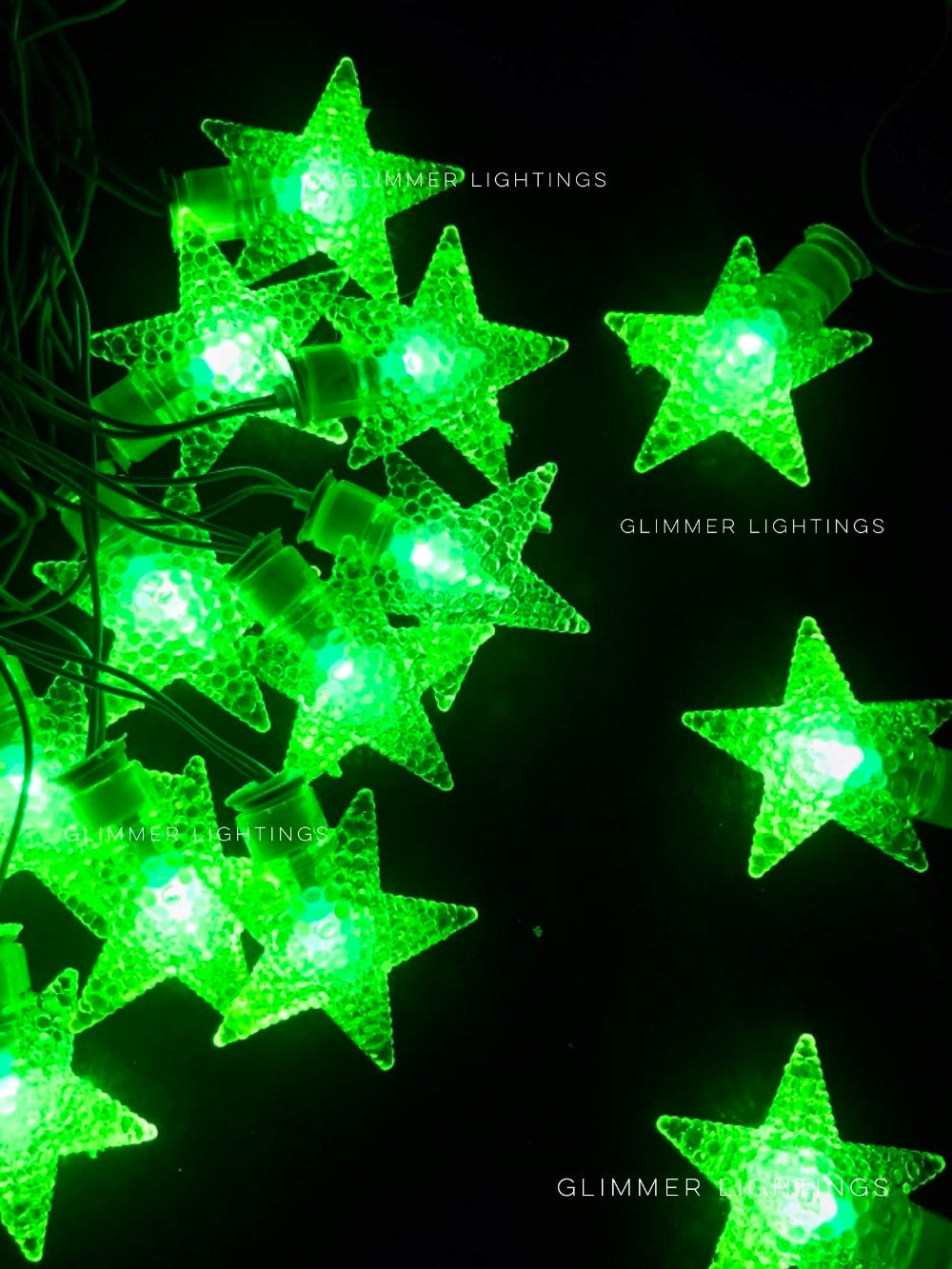 Glimmer Lightings home decoration crystal star fairy string lights for Diwali Christmas Party and weddings