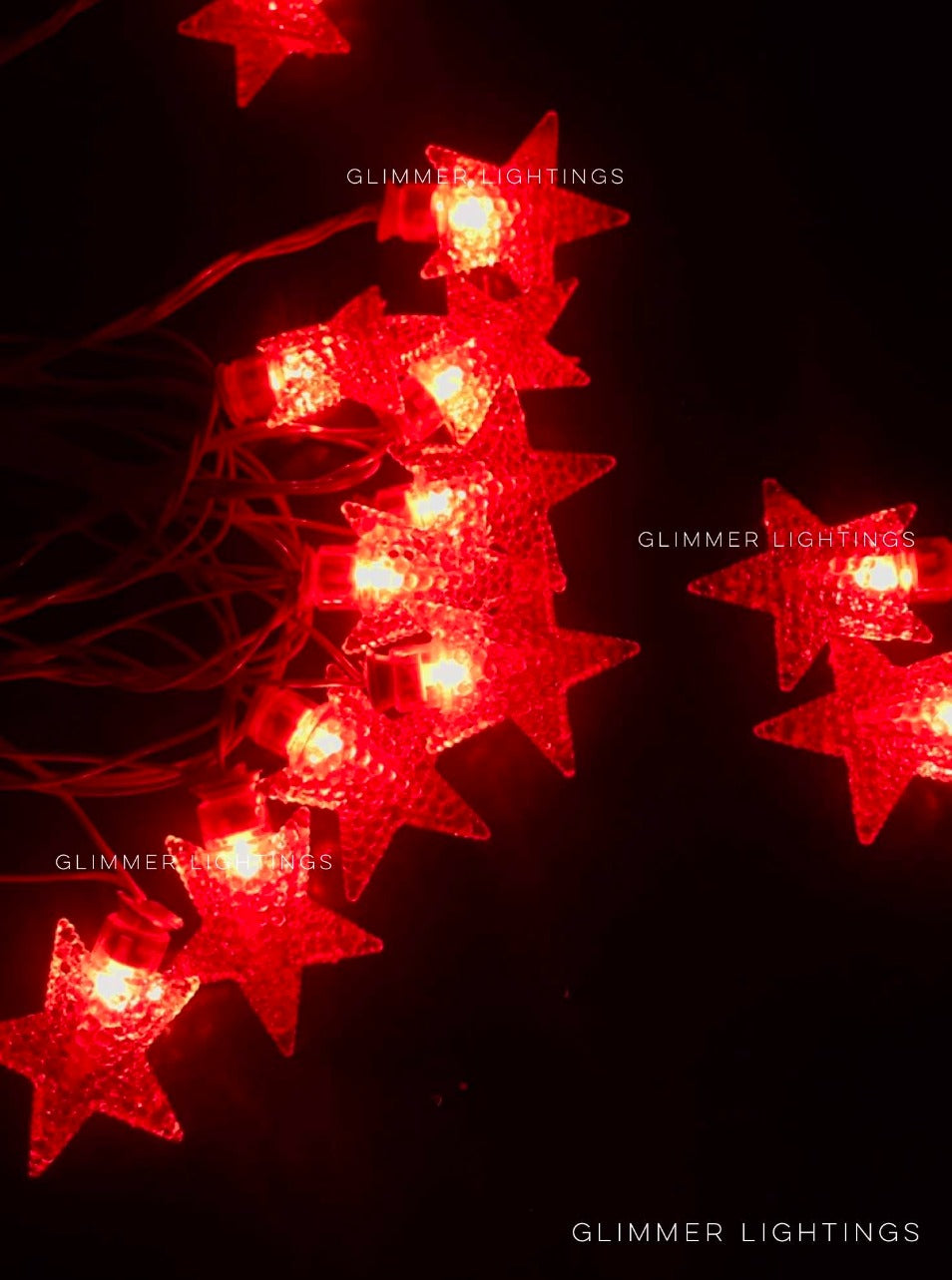 Glimmer Lightings home decoration crystal star fairy string lights for Diwali Christmas Party and weddings