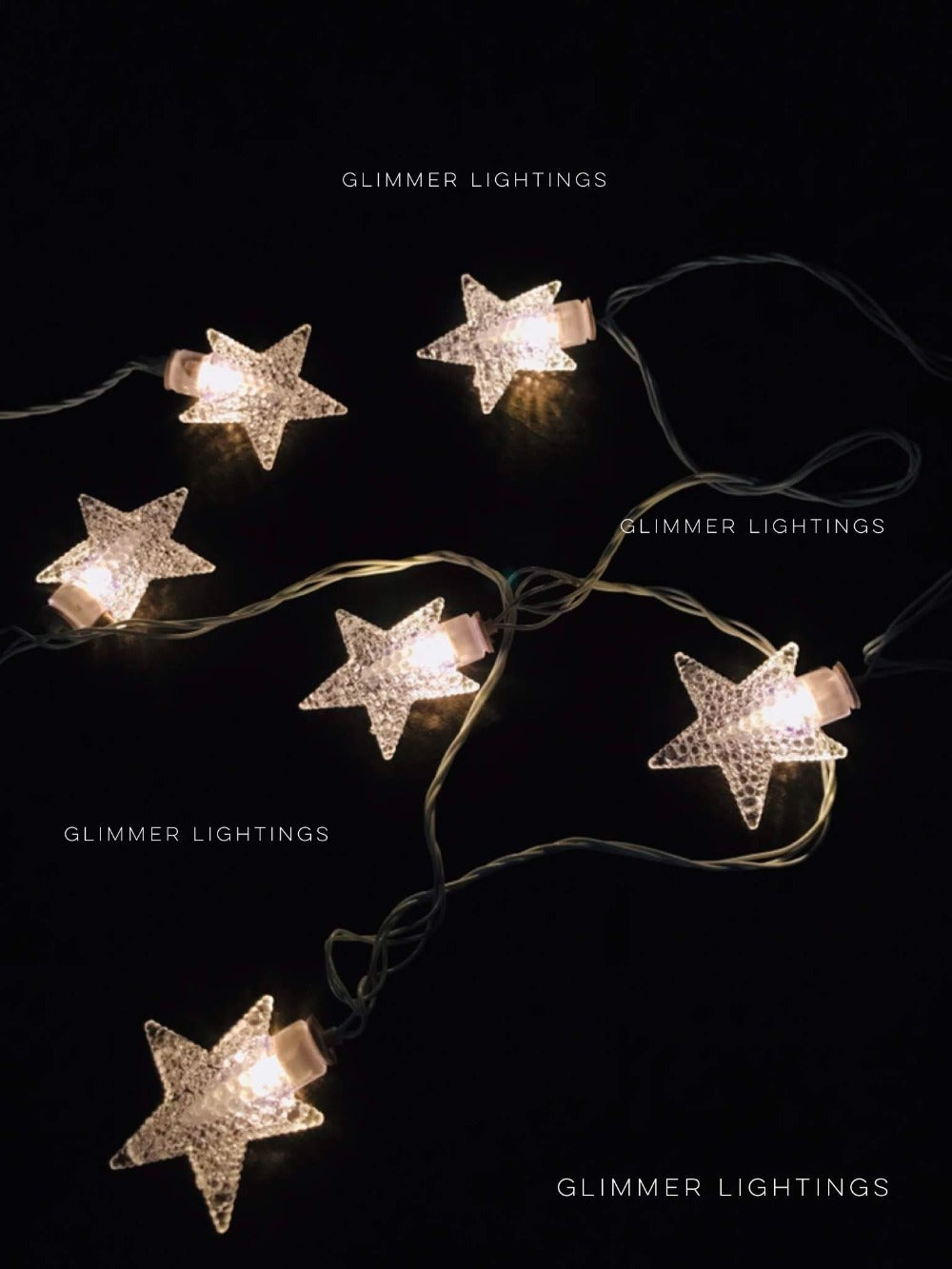 Glimmer Lightings home decoration crystal star fairy string lights for Diwali Christmas Party and weddings