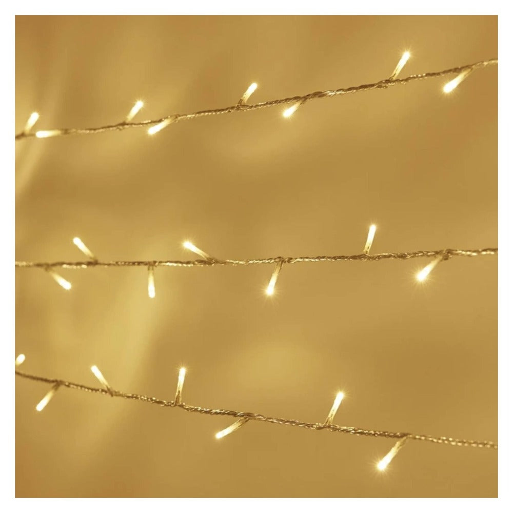 Glimmer Lightings home decoration bedroom 15 meter LED ladi string lights for Diwali Christmas Party balcony and weddings