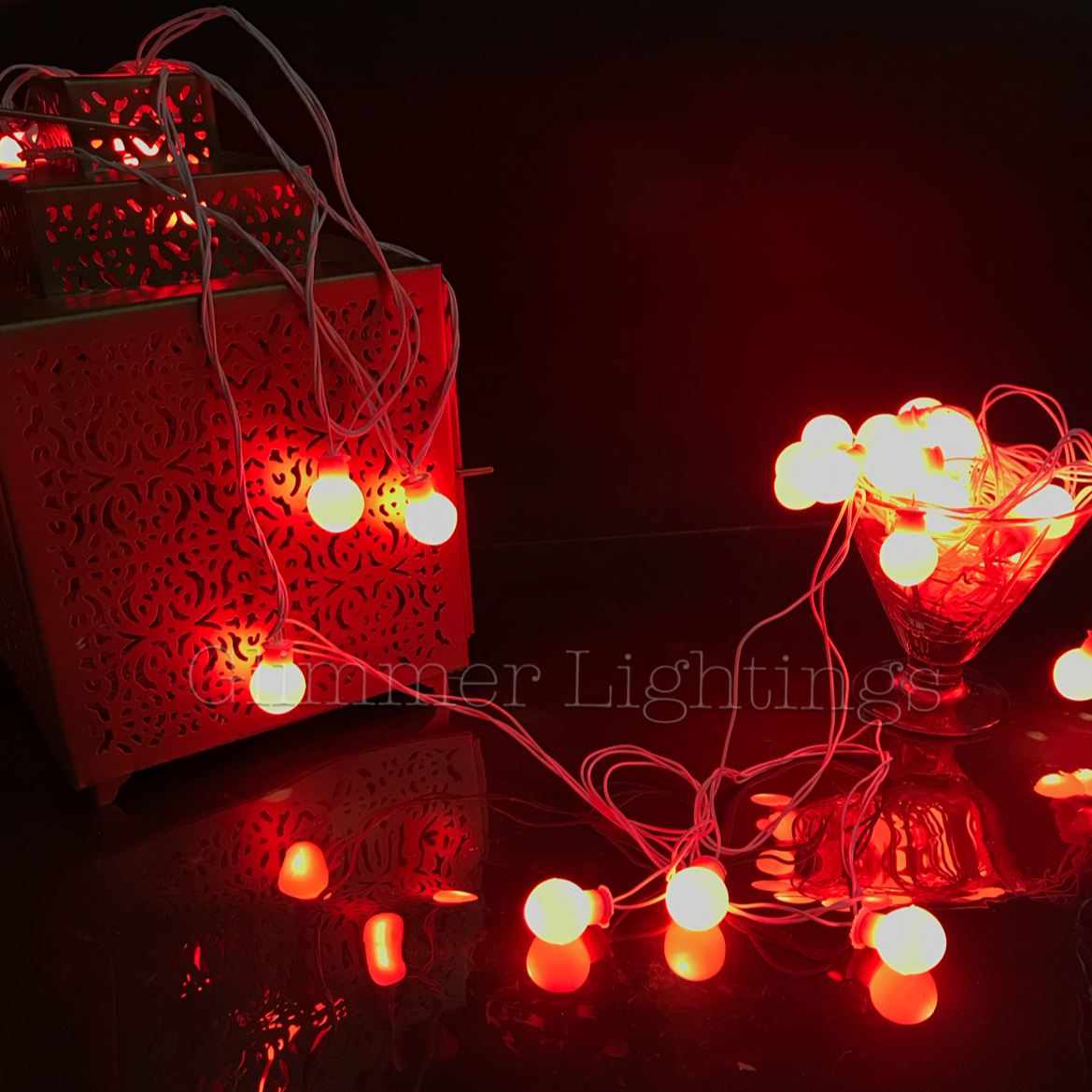 Glimmer Lightings home decoration Elegant ball fairy string lights for Diwali Christmas Party and weddings