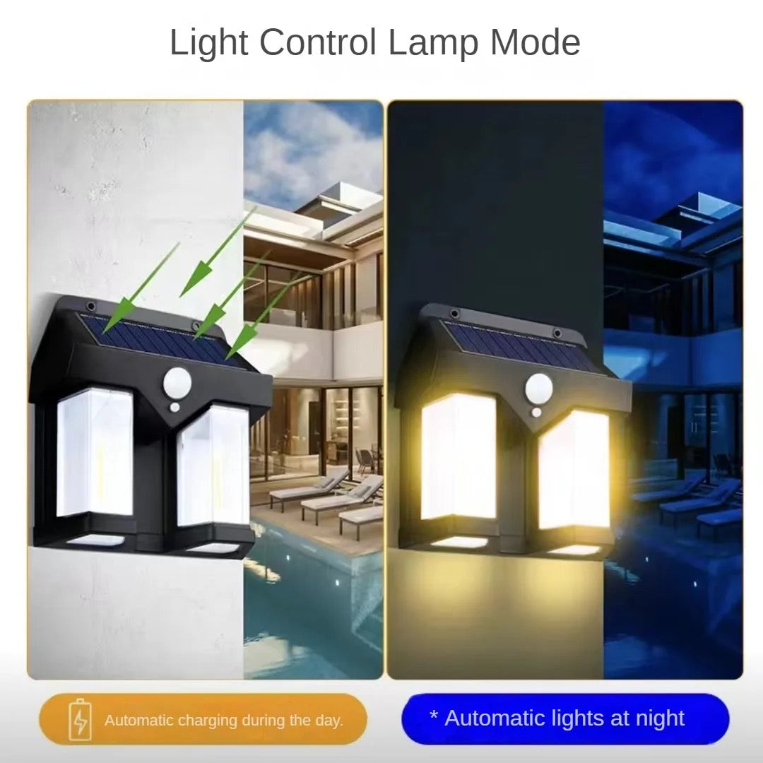 Solar Outdoor Wall Bulb Light Automatic Motion Sensor