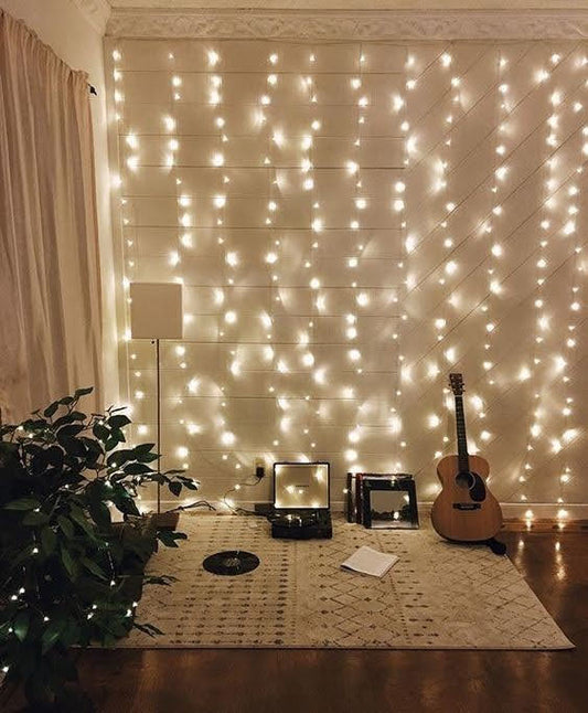 Fairy String Light Curtain Mini LED (9x9 Foot) USB Operated