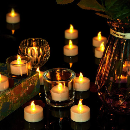 Yellow T-Light LED 24 Candles