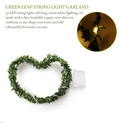 Leaf Garland String Light (Warm White, 5 Meters)