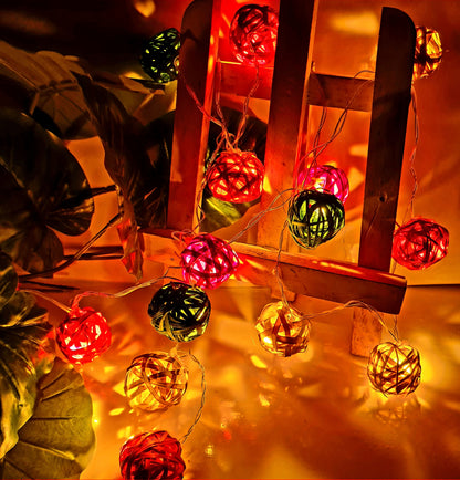 Rattan Cane Cane String Light (4 Meters)