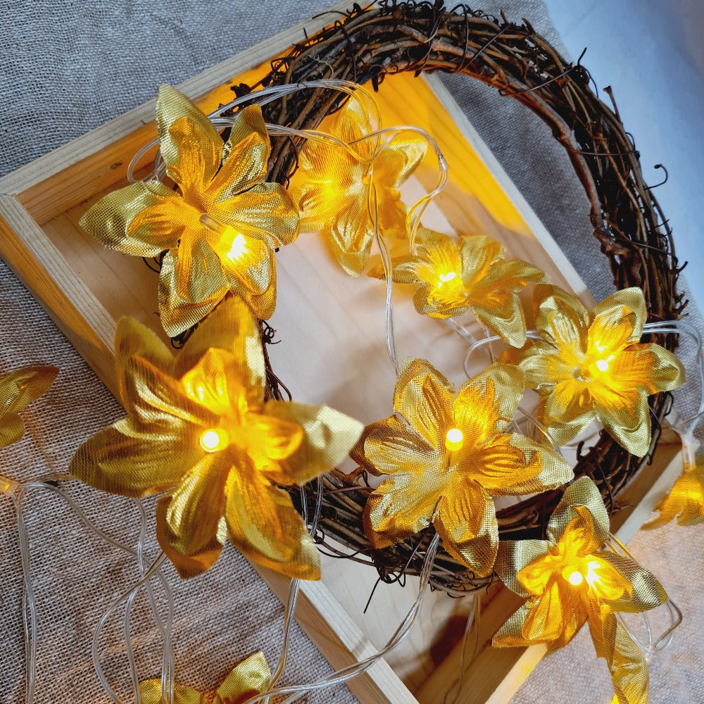 Golden Flower String Light - 4 Meter