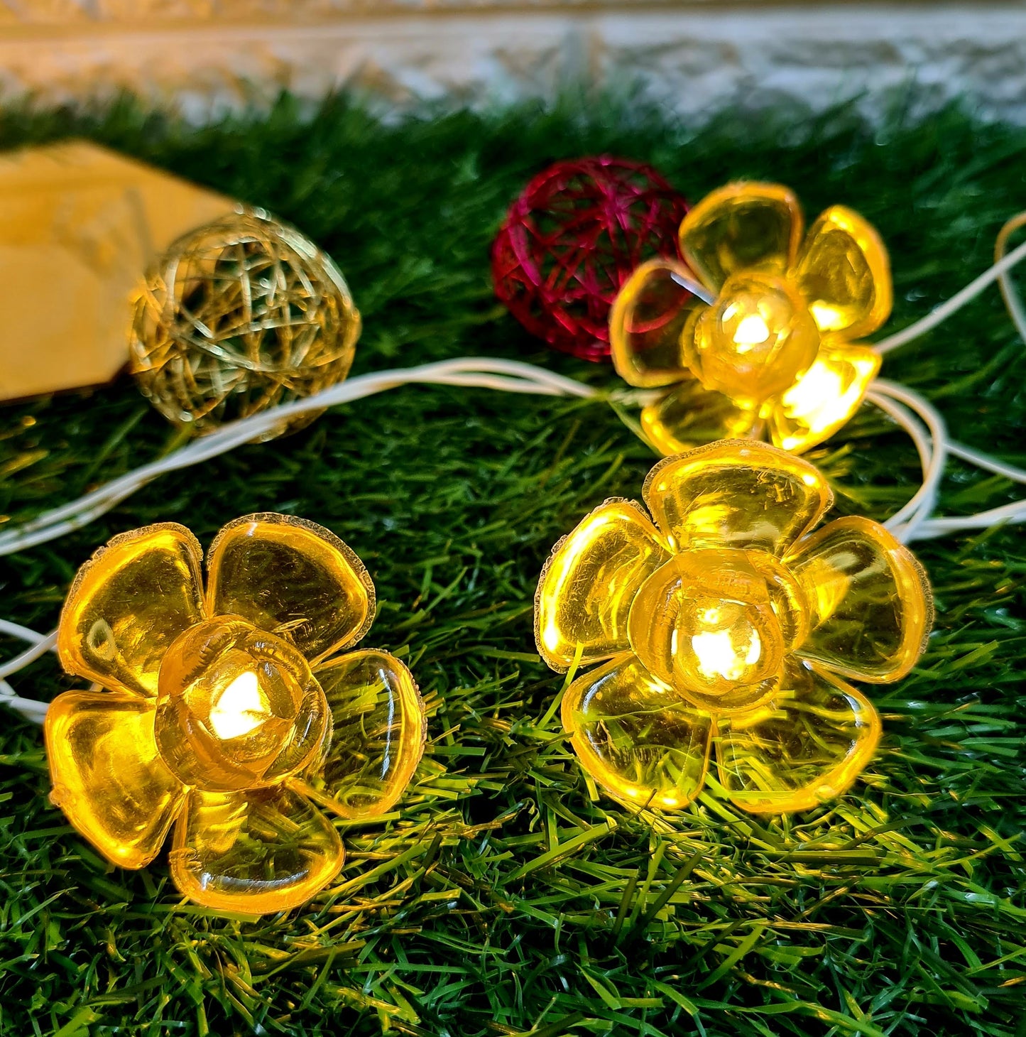 Crystal Flower String Light - 4 Meter