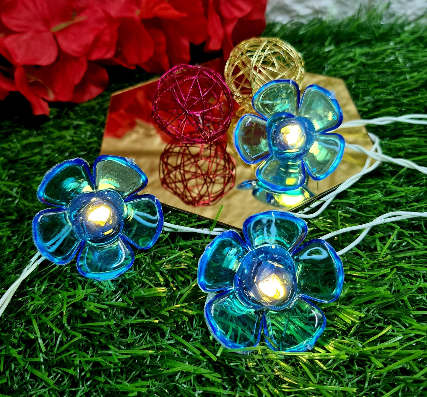 Crystal Flower String Light - 4 Meter