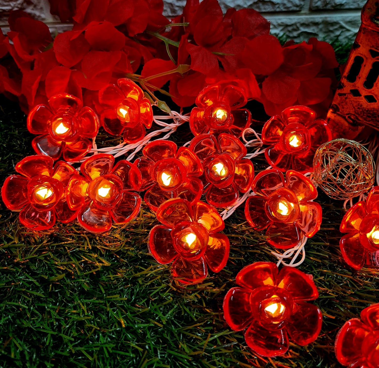 Crystal Flower String Light - 4 Meter
