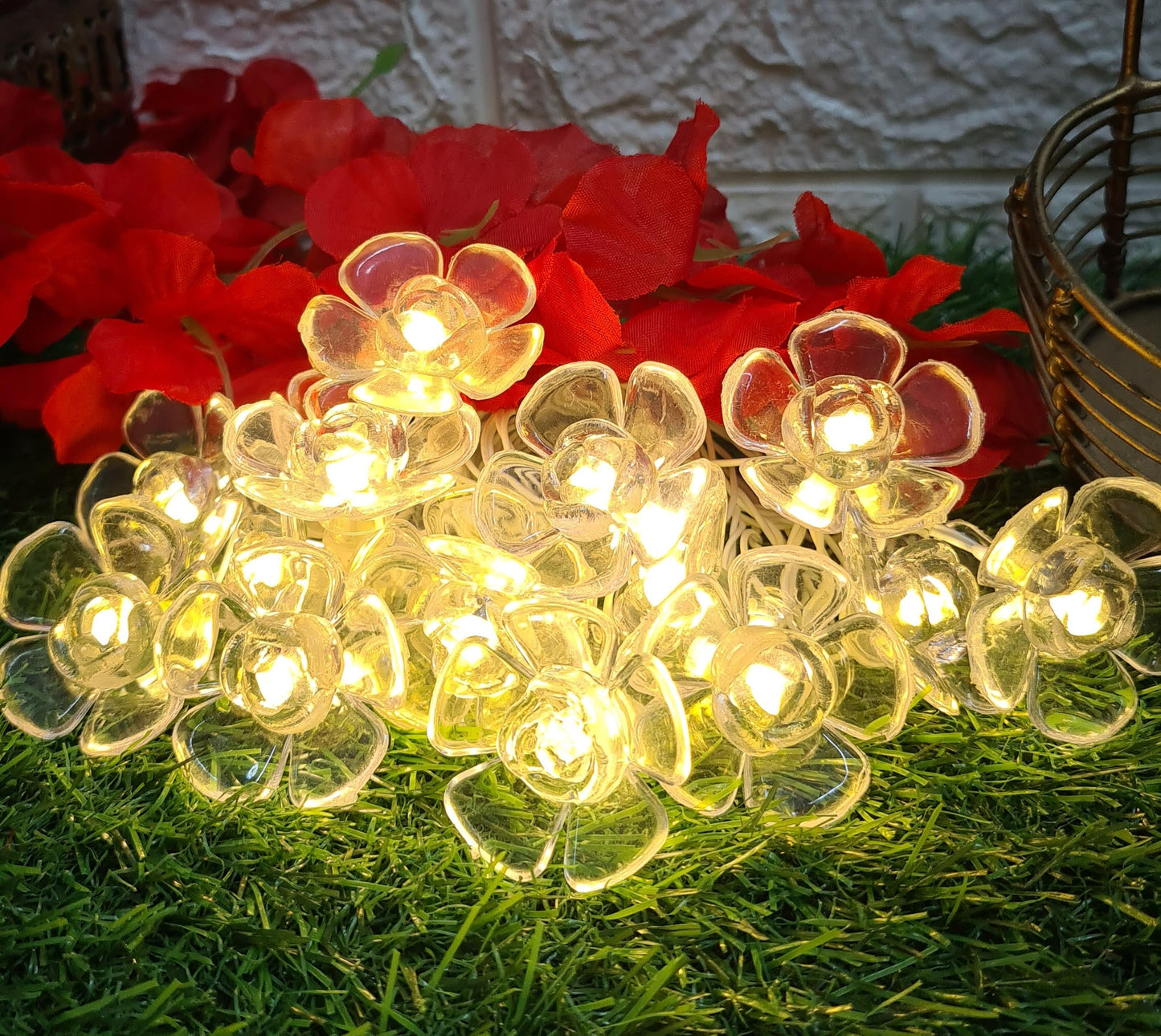 Crystal Flower String Light - 4 Meter
