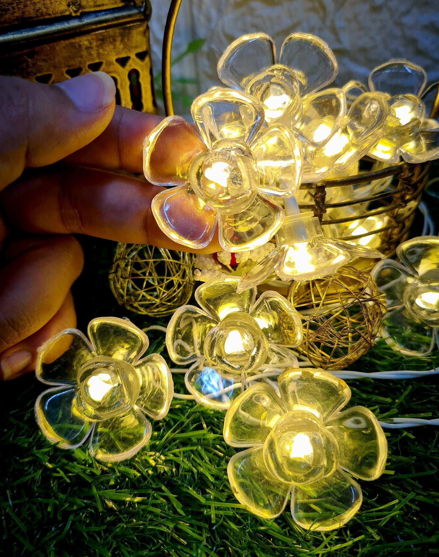 Crystal Flower String Light - 4 Meter