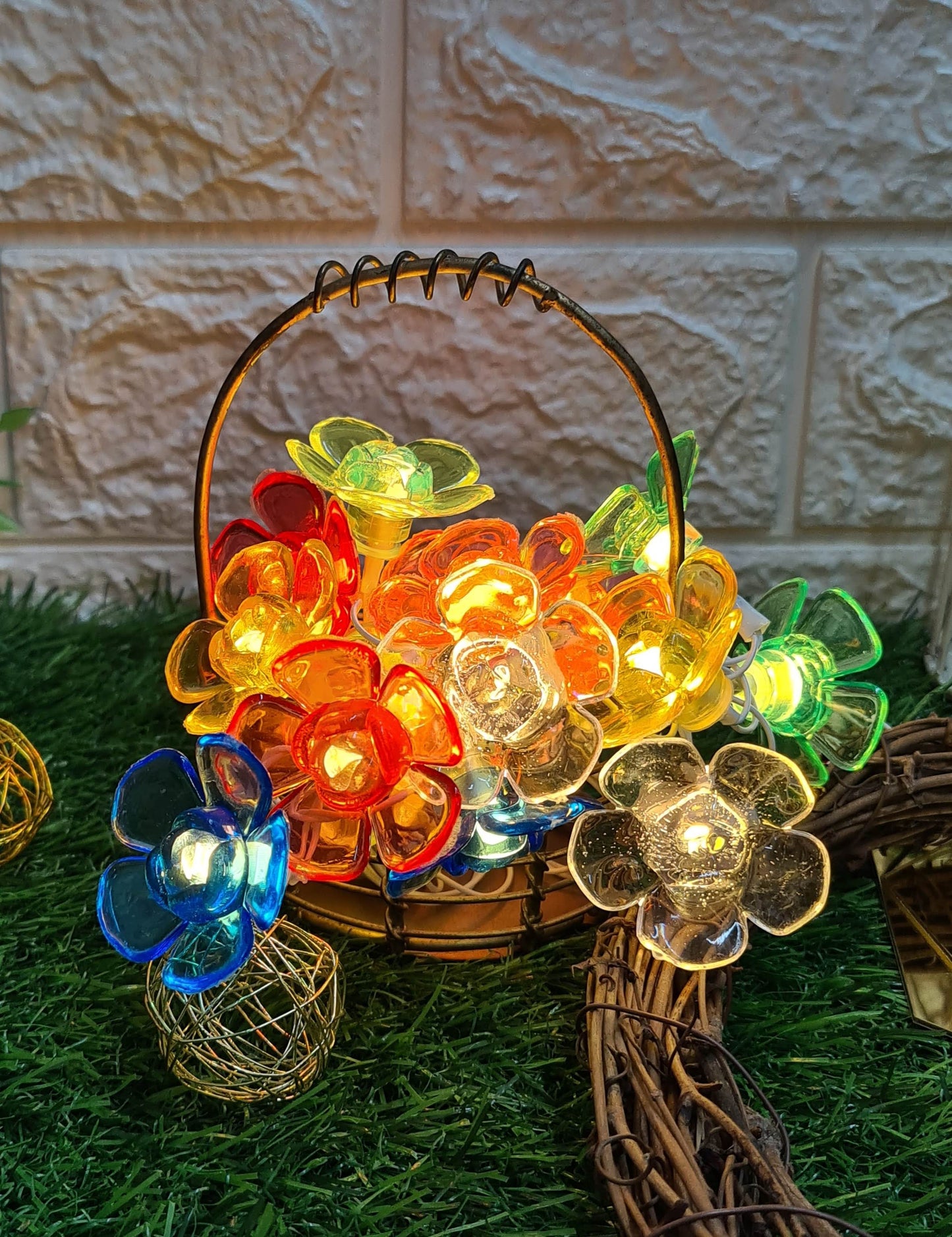 Crystal Flower String Light - 4 Meter