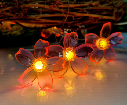 Mini Silicon Flower String Light - 4 Meter