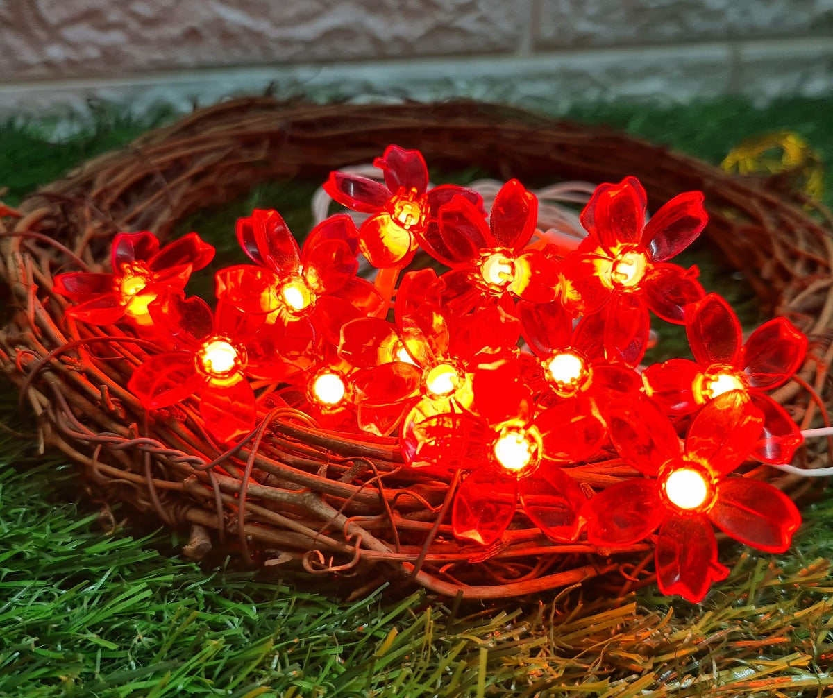 Glimmer Lightings home decoration bedroom Flower LED ladi string lights for Diwali Christmas Party balcony and weddings