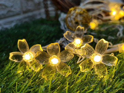 Mini Silicon Flower String Light - 4 Meter