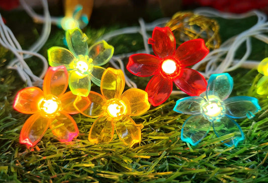 Glimmer Lightings home decoration bedroom Flower LED ladi string lights for Diwali Christmas Party balcony and weddings