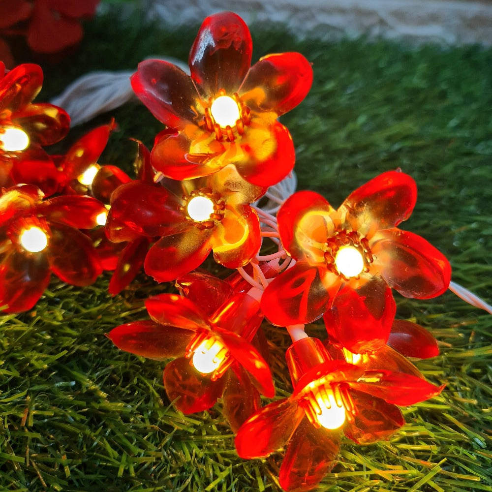 Glimmer Lightings home decoration bedroom Flower LED ladi string lights for Diwali Christmas Party balcony and weddings
