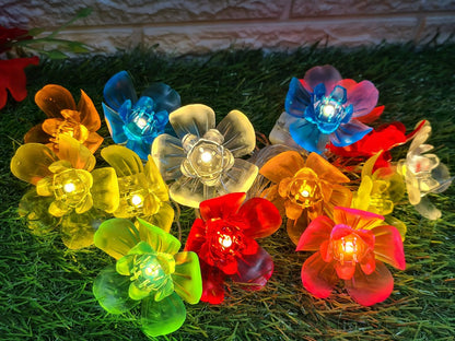Big Silicon Flower String Light - 4 Meter