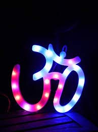 Om Symbol Temple Light (Multicolour, 6 Inches)