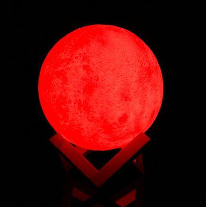 3D Moon Lamp Touch Light USB Rechargeable (Multicolour, 10 CM)
