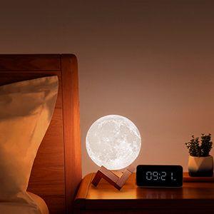 3D Moon Lamp Touch Light USB Rechargeable (Multicolour, 10 CM)
