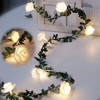 Glimmer Lightings home decoration leaf flower bedroom LED string lights for Diwali Christmas Party balcony and weddings