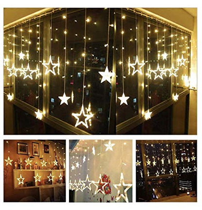 Star Curtain String Light (Warm White, 12 Stars)
