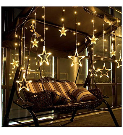 Star Curtain String Light (Warm White, 12 Stars)