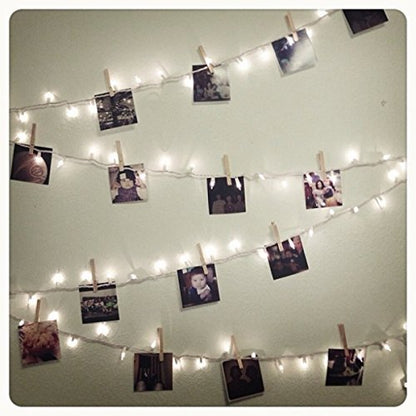 Heart Face Photo Clip String Light (Warm White, 6 Meters)