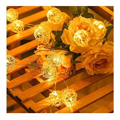 Metal Wire Ball String Light (Gold, 4 Meters)