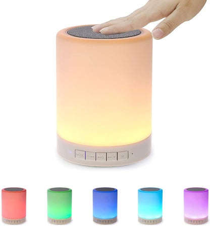Bluetooth Speaker Lamp Light USB Rechargeable (Multicolour, 10 CM)